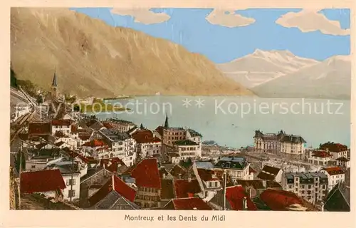 AK / Ansichtskarte Montreux__VD et les Dents du Midi 
