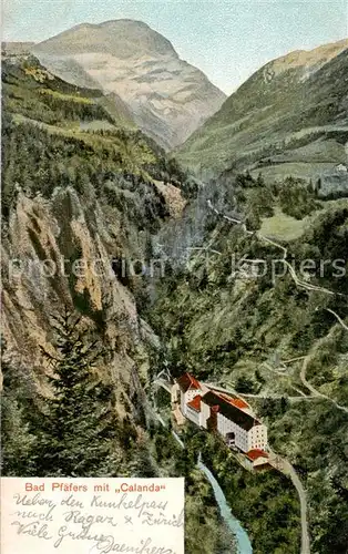 AK / Ansichtskarte Bad_Pfaefers_SG Panorama Blick ins Tal mit Calanda Glarner Alpen 