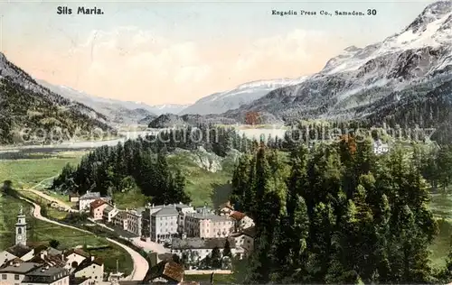 AK / Ansichtskarte Sils_Maria_GR Panorama 