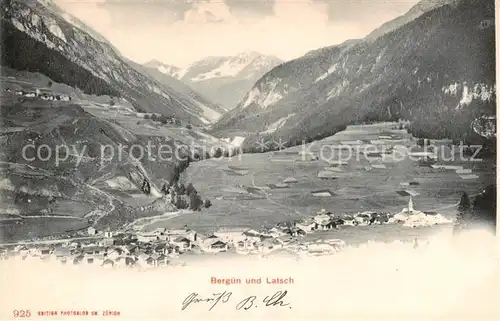 AK / Ansichtskarte Berguen_Bravuogn_GR Panorama Alpen Berguen_Bravuogn_GR