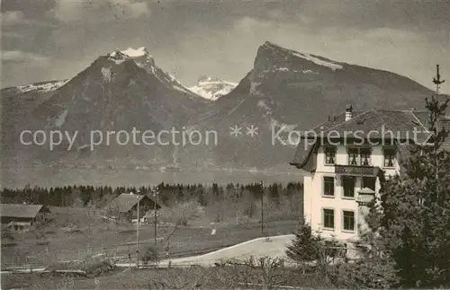 AK / Ansichtskarte Aeschi_BE Blick nach dem Thunersee Berner Alpen Aeschi_BE