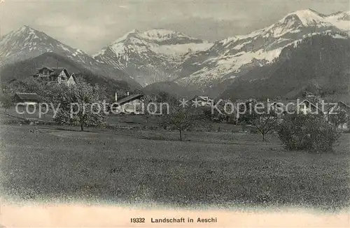 AK / Ansichtskarte Aeschi_BE Panorama Alpen Landschaft Aeschi_BE
