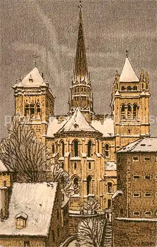 AK / Ansichtskarte Geneve_GE Eglise Saint Pierre Kuenstlerkarte Sonderkarte Zur Bekaempfung der Tuberkulose bei Kindern Geneve_GE