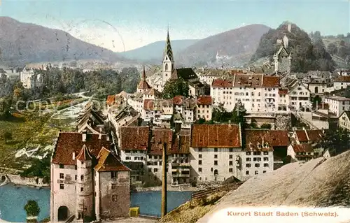 AK / Ansichtskarte Baden__AG Stadtbild mit Kirche Kurort 