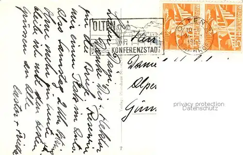 AK / Ansichtskarte Olten_SO Holzbruecke mit altem Turm 