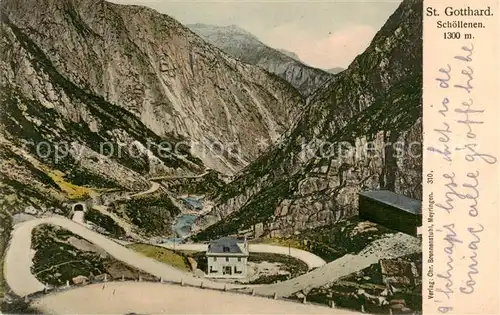 AK / Ansichtskarte St_Gotthard_San_Gottardo_TI Panorama Alpenpass Schoellenen 
