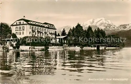 AK / Ansichtskarte Beckenried_Vierwaldstaettersee_NW Hotel Nidwaldnerhof 