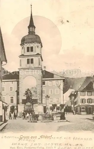 AK / Ansichtskarte Altdorf__UR Ortszentrum Kirche 
