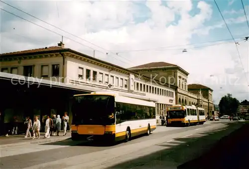 AK / Ansichtskarte Schaffhausen__SH Busse am Bahnhof 