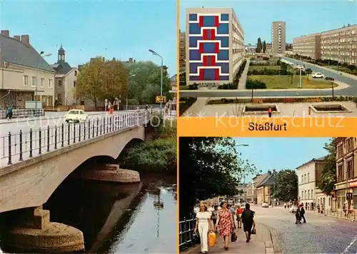 AK / Ansichtskarte  Stassfurt Bodebruecke Am Leninring Karl Marx Strasse Stassfurt