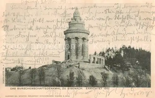 AK / Ansichtskarte 73816618 Eisenach Burschenschafts Denkmal 