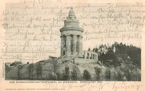 AK / Ansichtskarte  Eisenach Burschenschafts Denkmal 