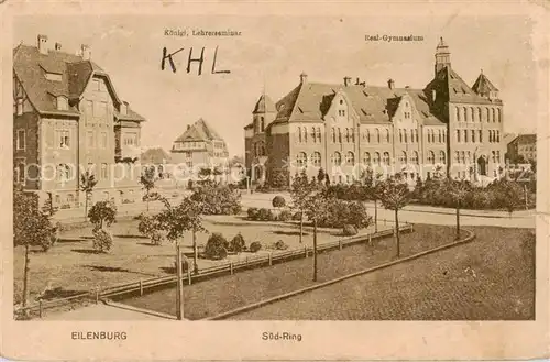 AK / Ansichtskarte  Eilenburg Kgl Lehrerseminar Real Gymnasium Sued Ring Eilenburg