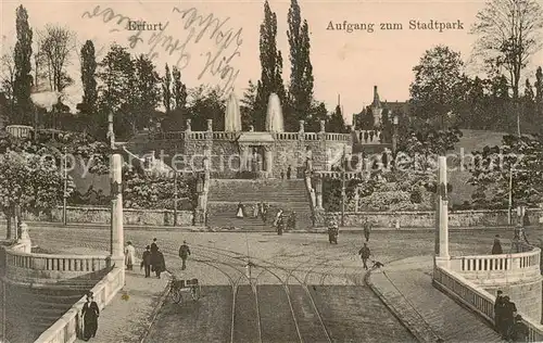 AK / Ansichtskarte 73816623 Erfurt Aufgang zum Stadtpark Erfurt