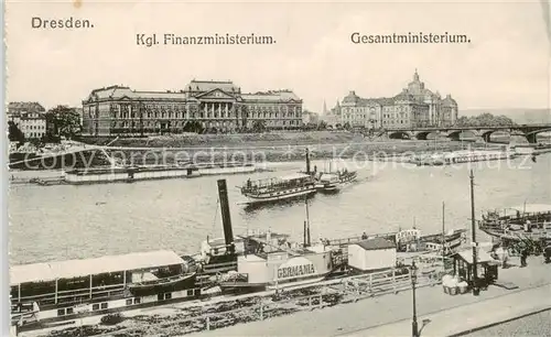 AK / Ansichtskarte 73816637 Dresden_Elbe Kgl Finanzministerium Gesamtministerium 