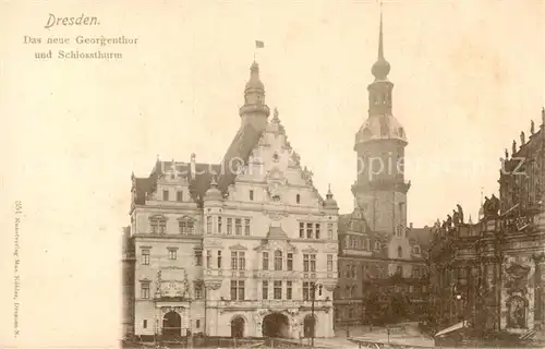 AK / Ansichtskarte  Dresden_Elbe Das neue Georgentheater und Schlossthurm 