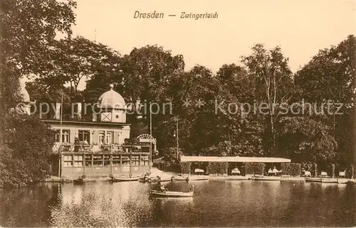 AK / Ansichtskarte  Dresden_Elbe Zwingerteich 