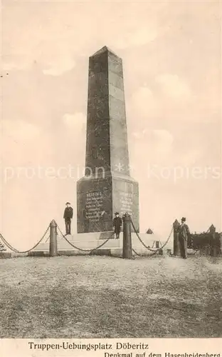 AK / Ansichtskarte  Doeberitz_Truppenuebungsplatz Denkmal auf dem Hasenheidenberg Doeberitz