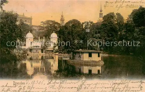 AK / Ansichtskarte  Dresden_Elbe Zwingerteich 