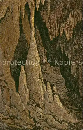 AK / Ansichtskarte Beatushoehlen_BE Imperatorsaeule Kuenstlerkarte 