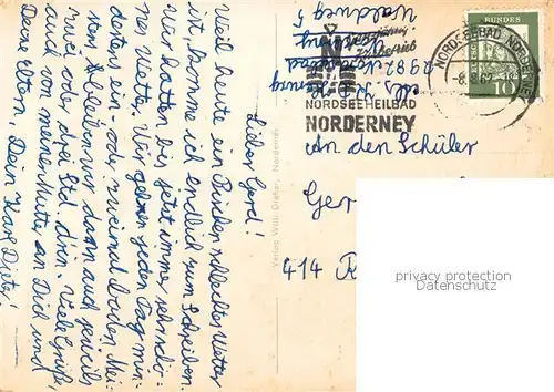 AK / Ansichtskarte  Norderney_Nordseebad Strand Inselbahn Park Wellenschwimmbad Duenen Norderney_Nordseebad