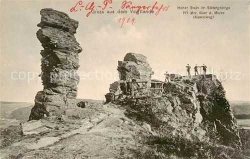 AK / Ansichtskarte  Eubabrunn Felsen Hoher Stein im Elstergebirge Kammweg Aussichtspunkt Eubabrunn