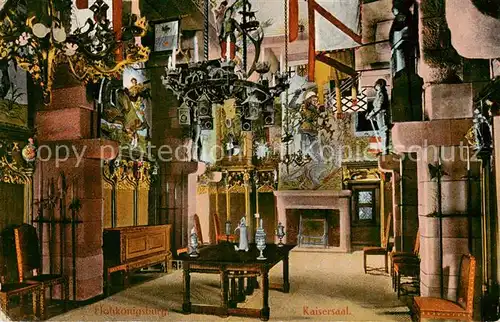 AK / Ansichtskarte Hohkoenigsburg_Haut Koenigsbourg Kaisersaal Feldpost 
