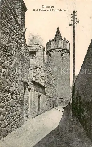 AK / Ansichtskarte  Gransee Weichhaus mit Pulverturm Gransee