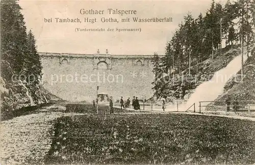 AK / Ansichtskarte  Gotha__Thueringen Gothaer Talsperre bei Tambach Hzgt Gotha mit Wasserueberfall 