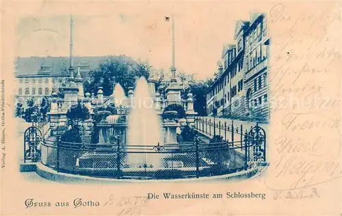 AK / Ansichtskarte 73816779 Gotha__Thueringen Die Wasserkuenste am Schlossberg 