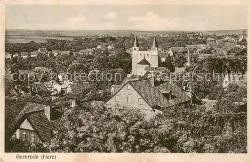 AK / Ansichtskarte  Gernrode_Harz Panorama Gernrode Harz