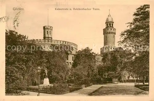 AK / Ansichtskarte 73816790 Goerlitz__Sachsen Kaisertrutz und Reichenbacher Turm 