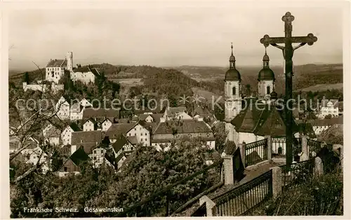 AK / Ansichtskarte 73816791 Goessweinstein Panorama mit Kirche Goessweinstein