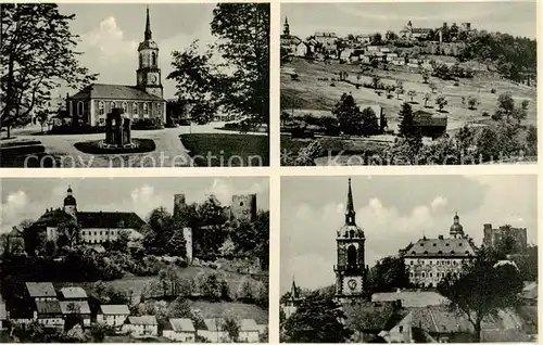 AK / Ansichtskarte 73816825 Frauenstein_Brand-Erbisdorf_Osterzgebirge Kirche Panorama Schloss 