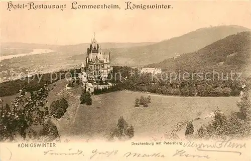 AK / Ansichtskarte  Koenigswinter_Rhein Drachenburg mit Petersberg 