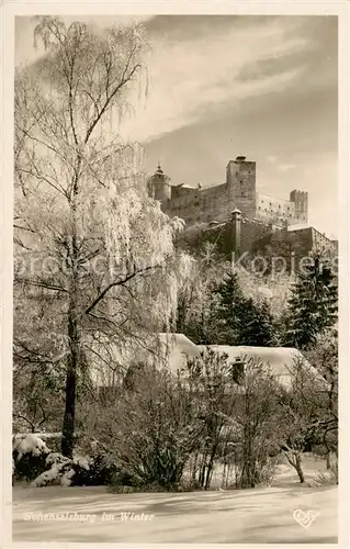 AK / Ansichtskarte  Salzburg__AT Hohensalzburg im Winter 