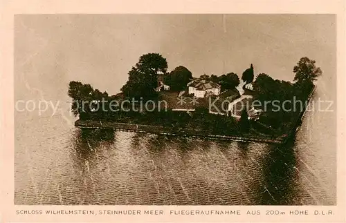 AK / Ansichtskarte  Steinhuder_Meer_Wunstorf Schloss Wilhelmstein Fliegeraufnahme 