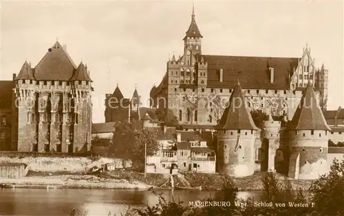 AK / Ansichtskarte  Marienburg__Westpreussen_Malbork_PL Schloss von Westen 