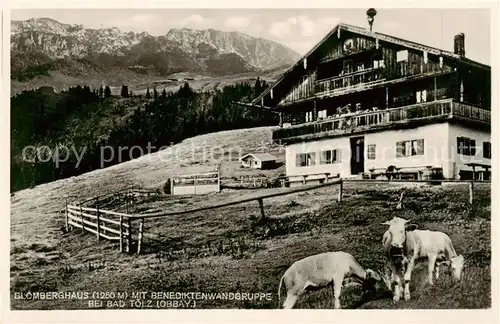 AK / Ansichtskarte 73816923 Bad_Toelz Blomberghaus mit Benediktenwandgruppe Bad_Toelz