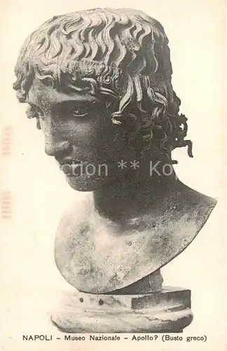 AK / Ansichtskarte 73816965 Napoli_Neapel_IT Museo Nazionale Apollo Busto greco 