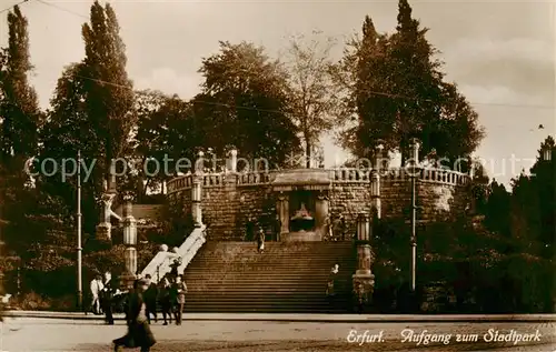 AK / Ansichtskarte  Erfurt Aufgang zum Stadtpark Erfurt