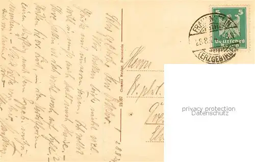 AK / Ansichtskarte  Frauenstein_Sachsen Teilansicht mit Schloss und Burgruine Frauenstein_Sachsen