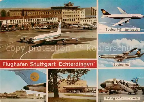 AK / Ansichtskarte  Echterdingen Flughafen Boeing Passagierflugzeuge Echterdingen