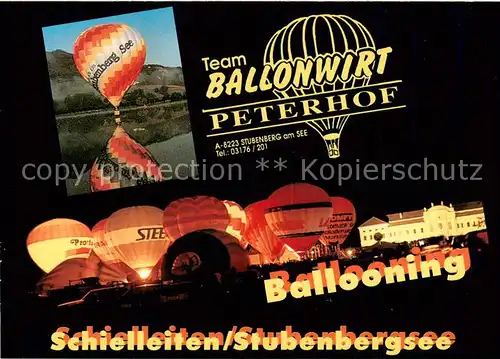 AK / Ansichtskarte 73817065 Stubenberg_Steiermark Bundessportschule Schielleiten Ballooning Ballonfahren Stubenberg_Steiermark