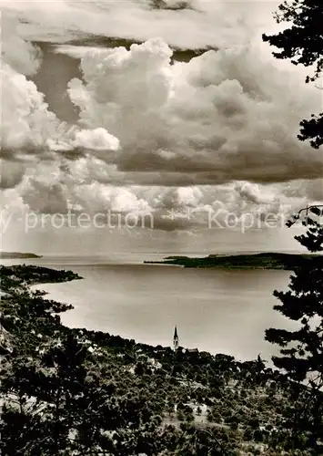 AK / Ansichtskarte  Sipplingen_Bodensee Panorama ueberlinger See vom Haldenhof gesehen Sipplingen Bodensee