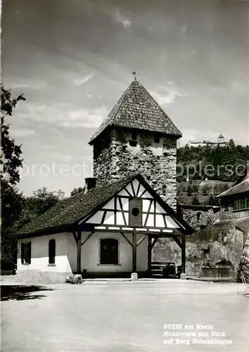 AK / Ansichtskarte Stein_Rhein_SH Hexenturm mit Blick auf Burg Hohenklingen 