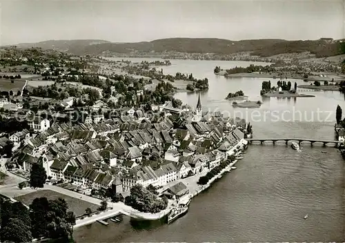 AK / Ansichtskarte Stein_Rhein_SH mit Insel Werd und Untersee 