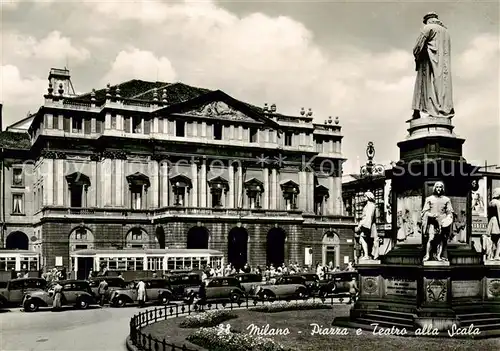 AK / Ansichtskarte  Milano_Mailand_IT Piazza e Teatro alla Scala Monumento 