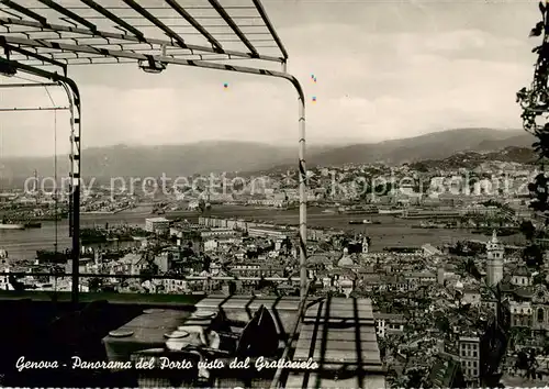 AK / Ansichtskarte  Genova_Genua_Liguria_IT Panorama del porto visto dal grattacielo 