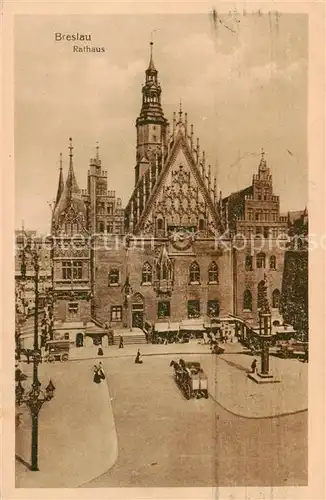 AK / Ansichtskarte 73817114 Breslau_Niederschlesien Rathaus Breslau_Niederschlesien